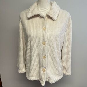 Croft & Barrow Intimates Cream lounging jacket